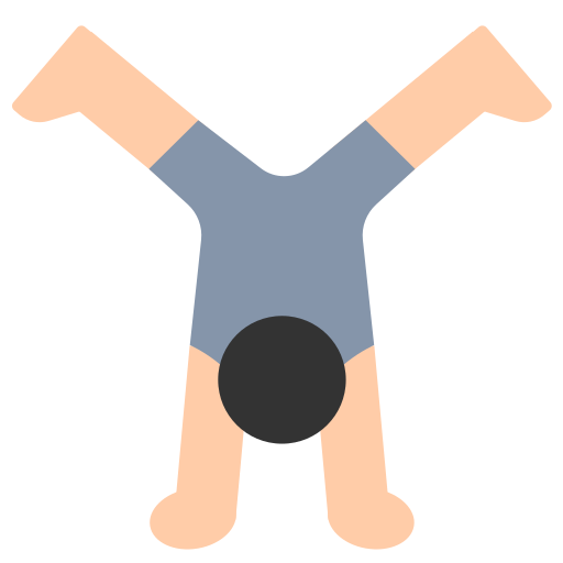 Person Cartwheeling: Light Skin Tone