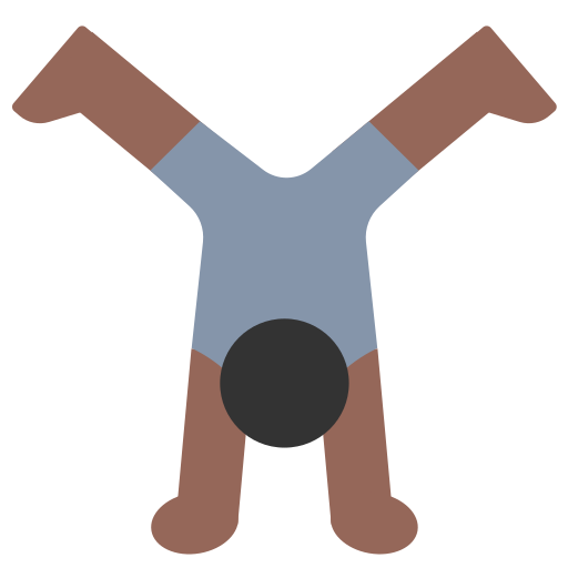 Person Cartwheeling: Medium-Dark Skin Tone