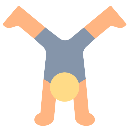 Person Cartwheeling: Medium-Light Skin Tone