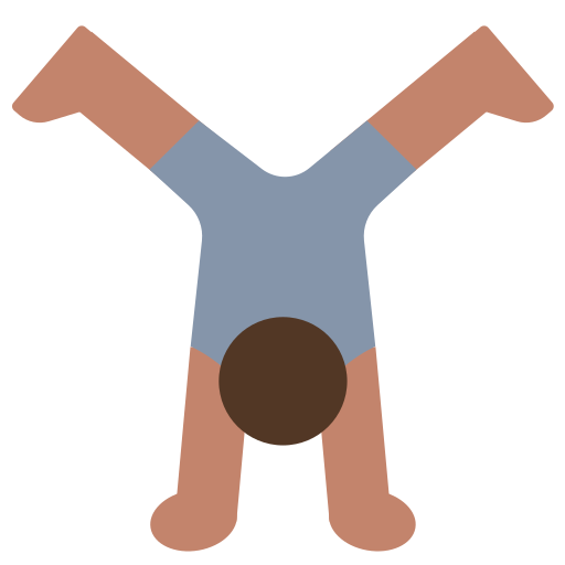 Person Cartwheeling: Medium Skin Tone