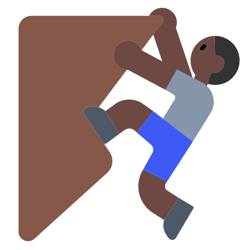 Person Climbing: Dark Skin Tone