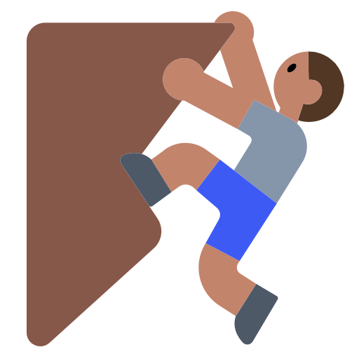 Person Climbing: Medium Skin Tone