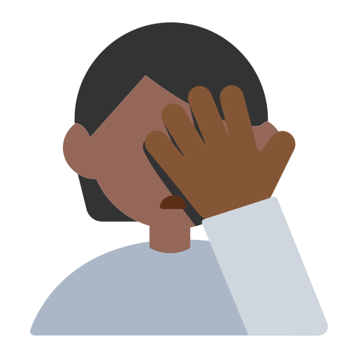 Person Facepalming: Medium-Dark Skin Tone
