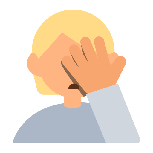 Person Facepalming: Medium-Light Skin Tone