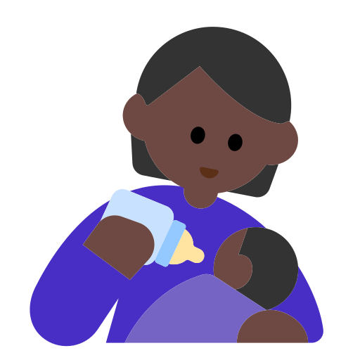 Person Feeding Baby: Dark Skin Tone