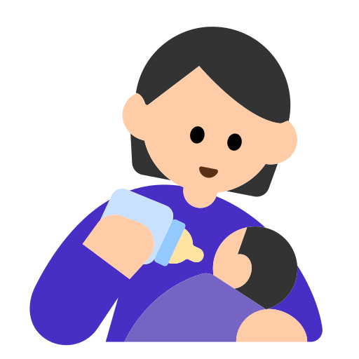 Person Feeding Baby: Light Skin Tone