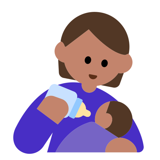 Person Feeding Baby: Medium Skin Tone