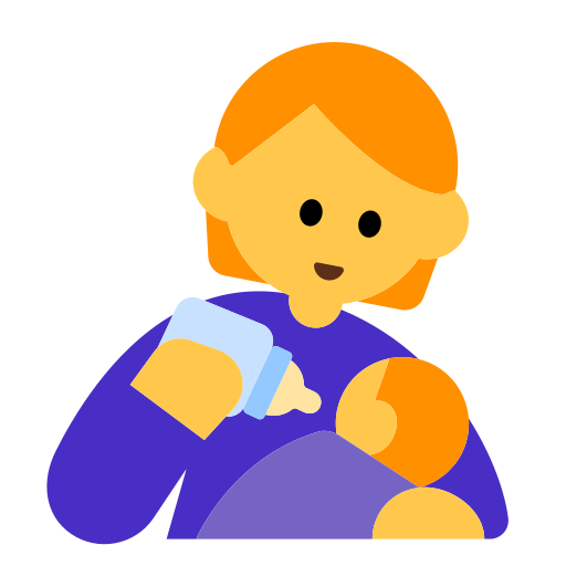 Person Feeding Baby