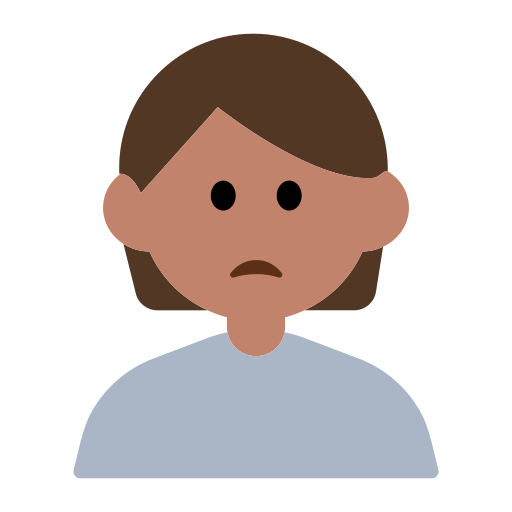 Person Frowning: Medium Skin Tone