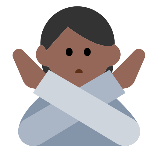 Person Gesturing No: Medium-Dark Skin Tone