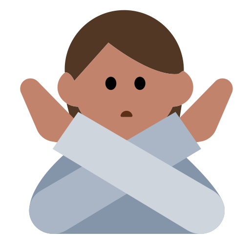 Person Gesturing No: Medium Skin Tone