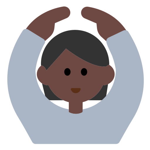 Person Gesturing OK: Dark Skin Tone