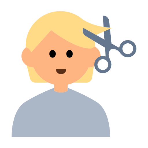 Person Getting Haircut: Medium-Light Skin Tone