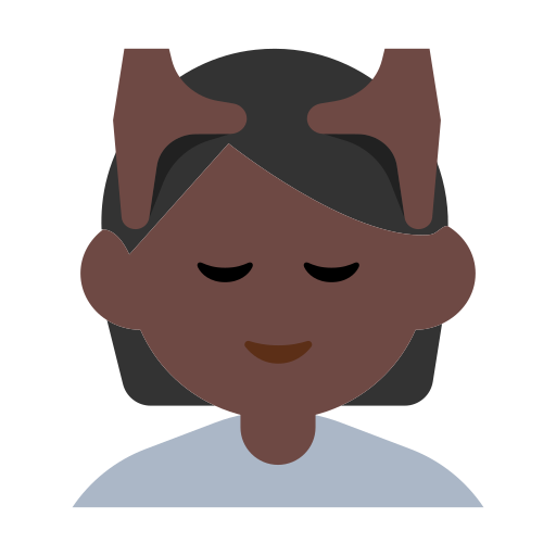 Person Getting Massage: Dark Skin Tone