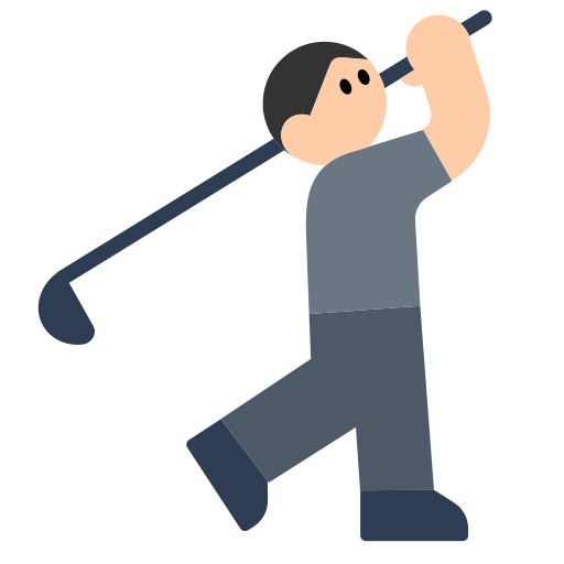 Person Golfing: Light Skin Tone