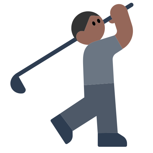Person Golfing: Medium-Dark Skin Tone