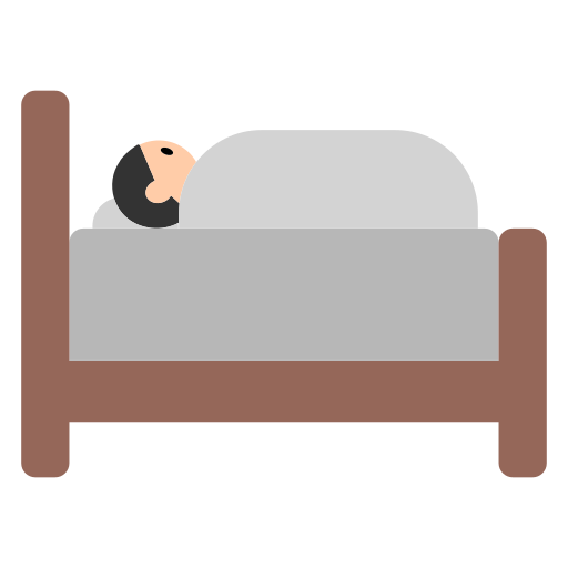 Person in Bed: Light Skin Tone