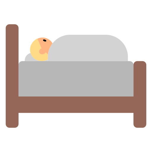 Person in Bed: Medium-Light Skin Tone