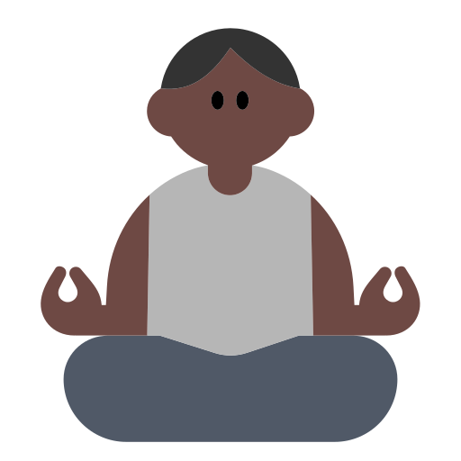 Person in Lotus Position: Dark Skin Tone