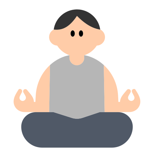 Person in Lotus Position: Light Skin Tone