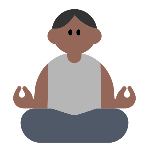 Person in Lotus Position: Medium-Dark Skin Tone