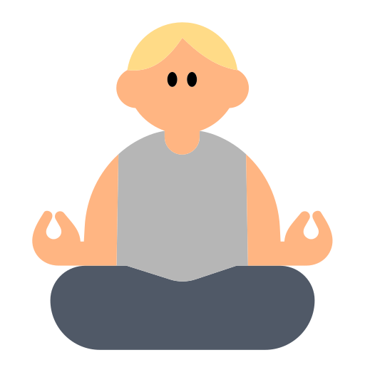 Person in Lotus Position: Medium-Light Skin Tone