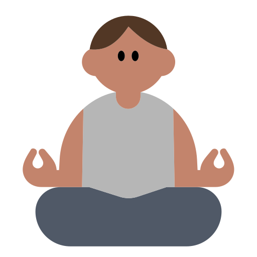 Person in Lotus Position: Medium Skin Tone