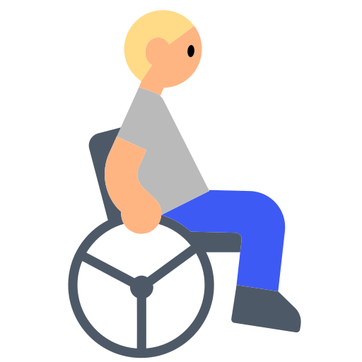 Person in Manual Wheelchair: Medium-Light Skin Tone