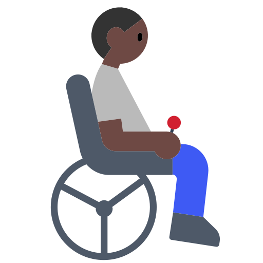 Person in Motorized Wheelchair: Dark Skin Tone