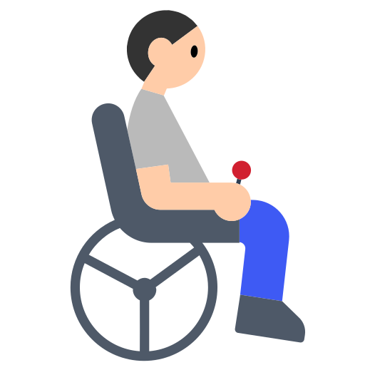 Person in Motorized Wheelchair: Light Skin Tone