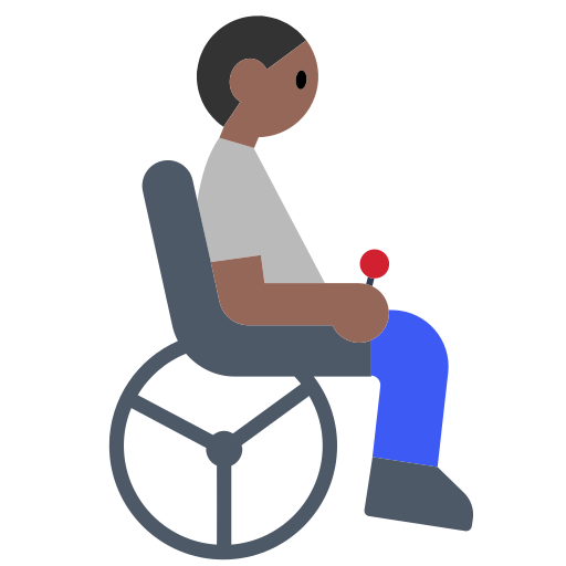 Person in Motorized Wheelchair: Medium-Dark Skin Tone