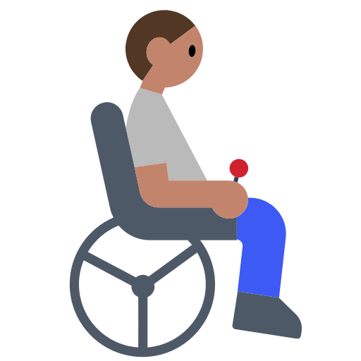 Person in Motorized Wheelchair: Medium Skin Tone