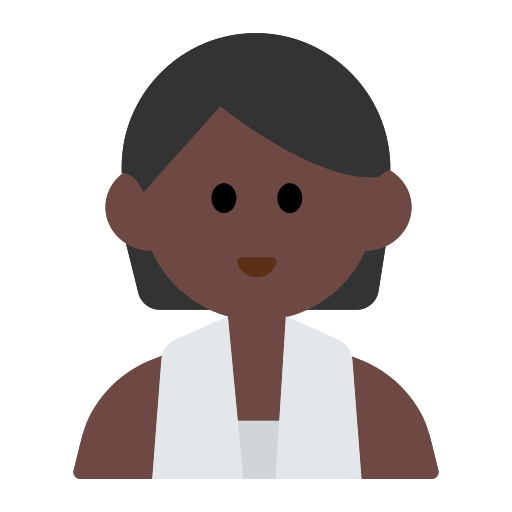 Person in Steamy Room: Dark Skin Tone