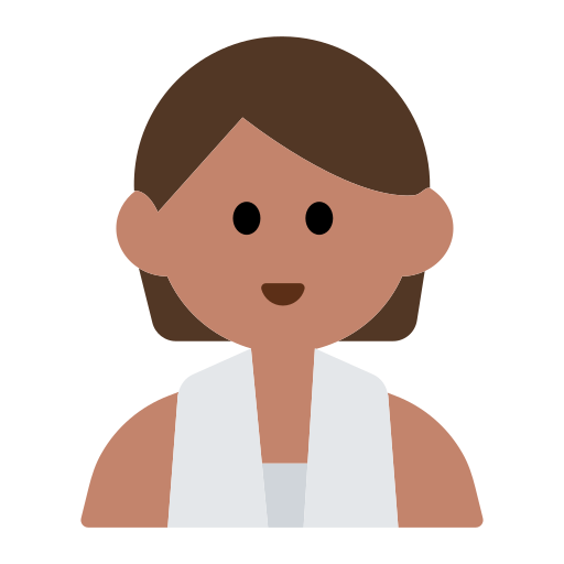 Person in Steamy Room: Medium Skin Tone