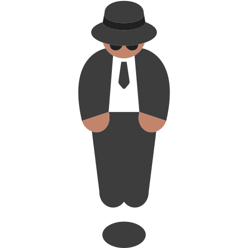 Person in Suit Levitating: Medium Skin Tone