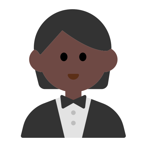 Person in Tuxedo: Dark Skin Tone