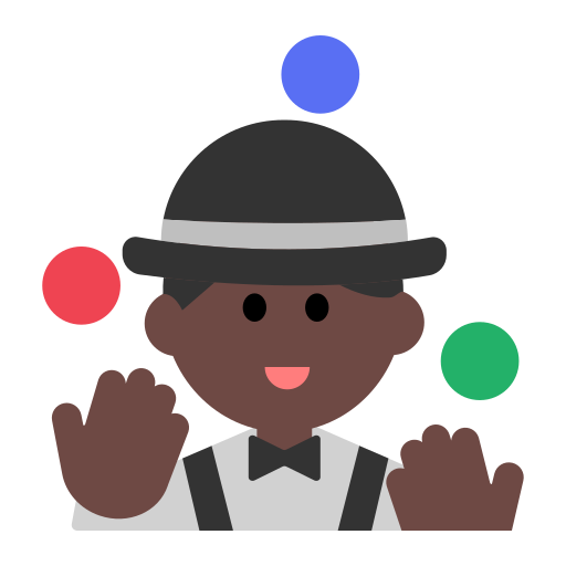 Person Juggling: Dark Skin Tone