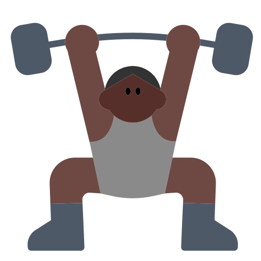 Person Lifting Weights: Dark Skin Tone