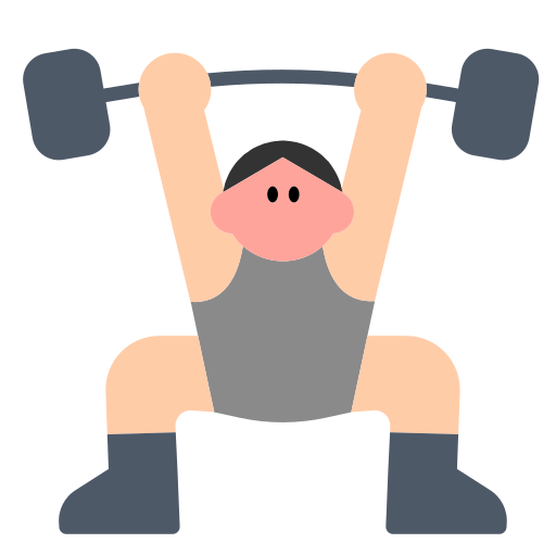 Person Lifting Weights: Light Skin Tone
