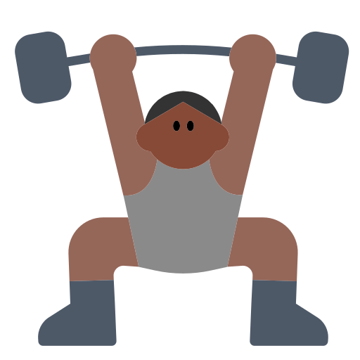 Person Lifting Weights: Medium-Dark Skin Tone