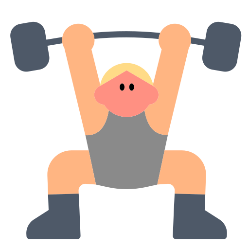 Person Lifting Weights: Medium-Light Skin Tone