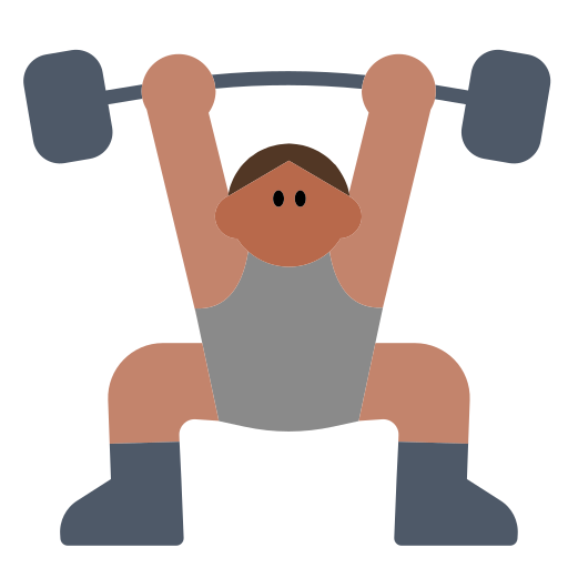 Person Lifting Weights: Medium Skin Tone