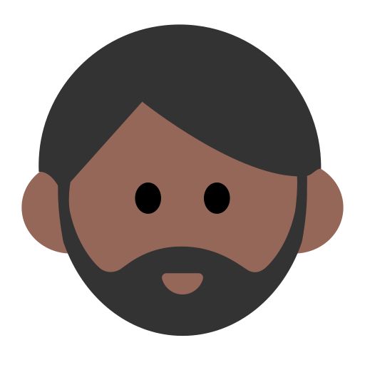 Person: Medium-Dark Skin Tone, Beard