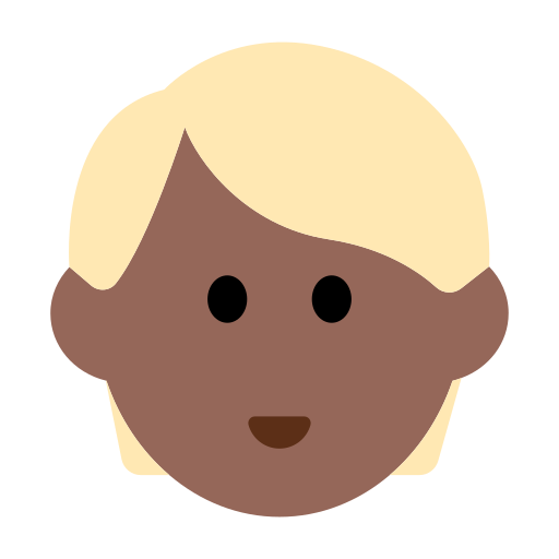 Person: Medium-Dark Skin Tone, Blond Hair