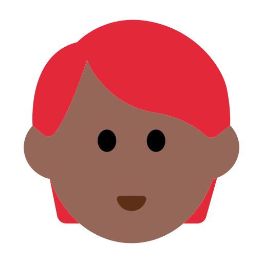 Person: Medium-Dark Skin Tone, Red Hair