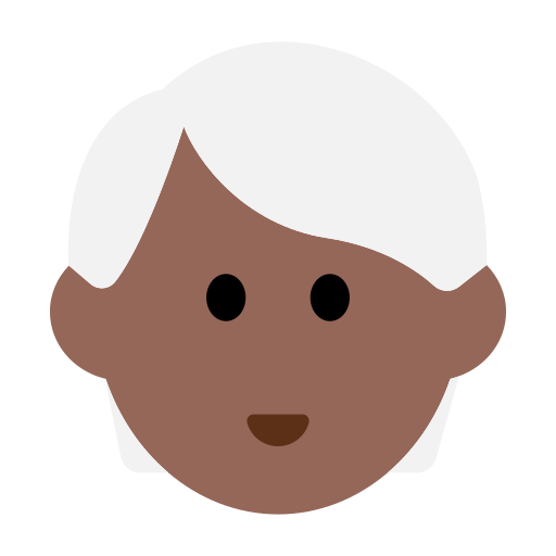 Person: Medium-Dark Skin Tone, White Hair