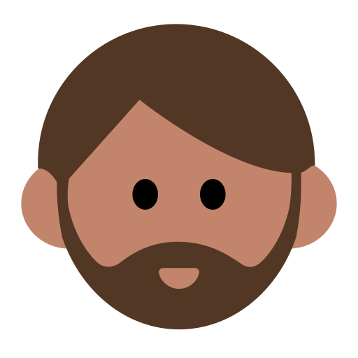 Person: Medium Skin Tone, Beard