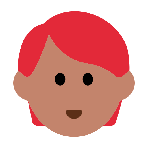 Person: Medium Skin Tone, Red Hair
