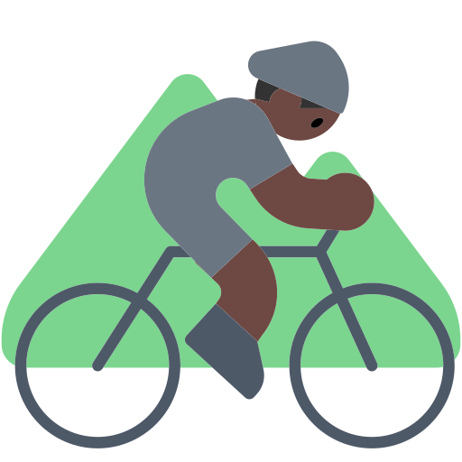 Person Mountain Biking: Dark Skin Tone