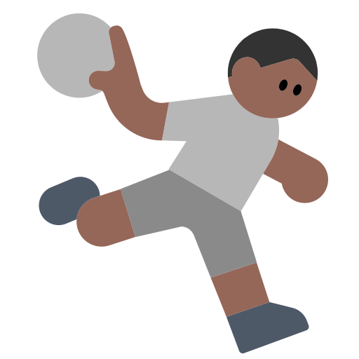 Person Playing Handball: Medium-Dark Skin Tone